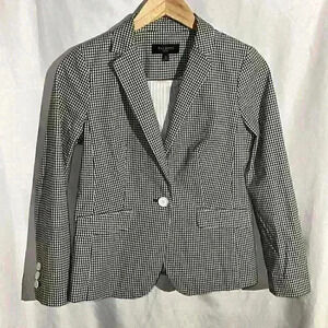 Talbots Petites Blazer Jacket Women’s 4p Black/white Lined